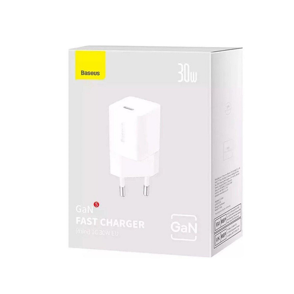 Мережевий зарядний пристрій Baseus GaN5 Fast Charger 1C 30W EU White CCGN070502 Одеса - фото 4