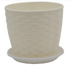 Вазон Ротанг з підставкою 16*15см біла троянда Алеана Житомир - фото 1