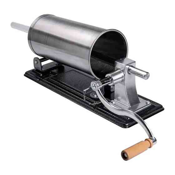 Шприц для колбасы ручной 3 л горизонтальный колбасный шприц из нержавейки для фарша 4 насадки 16788-4 Киев