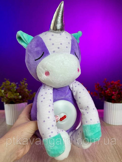 Дитячий нічник "Єдиноріг" (висота 30 см, підсвічування, мелодії, на батарейках, знімний музичний блок) Хмельницький - фото 1