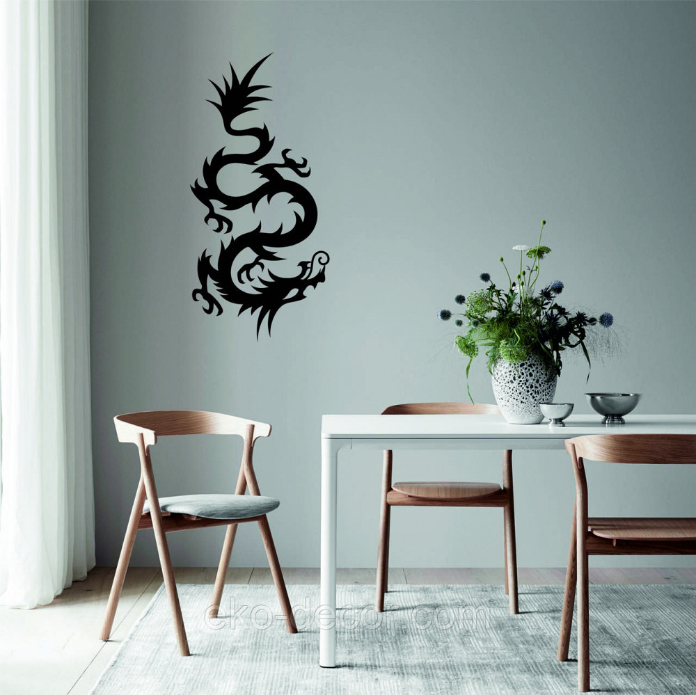 Декоративное настенное Панно «Дракон» , Декор на стену 70*33 см, Черный Киев - изображение 7