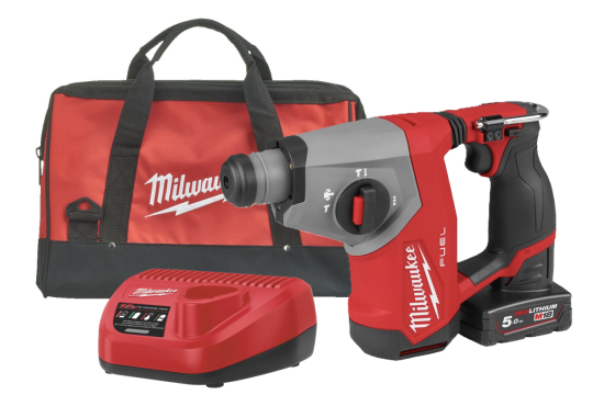 Перфоратор акумуляторний безщітковий SDS-PLUS MILWAUKEE M12 FHAC16-501BRF (1,15Дж) (1 текстильн.футляр, 2 батареї M12 HB5, 1 зар Одеса