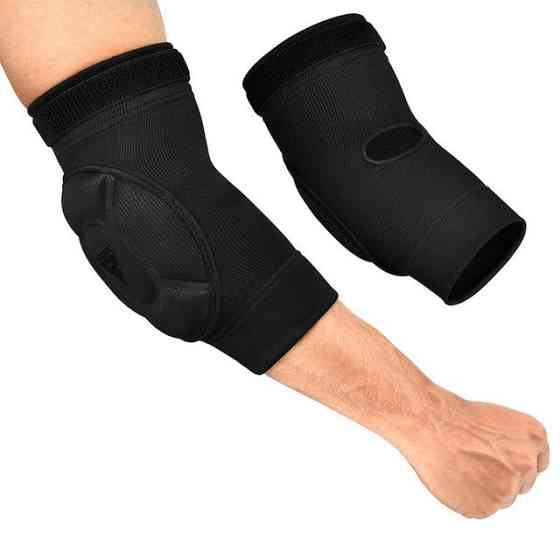 Налокітники спортивні RDX Hosiery Elbow Foam Black/Black M Кам'янське