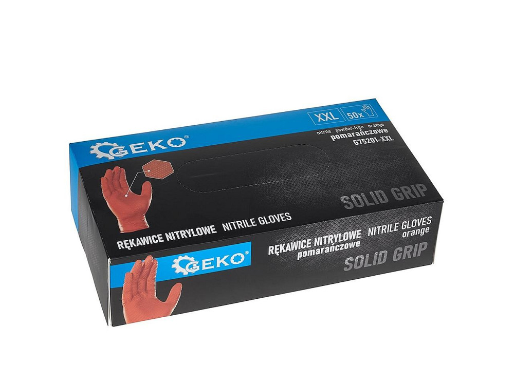 Рукавиці "GeKo" нітрилові підвищеної міцності, розмір XXL (11), помаранчевого кольору, упаковка 50 штук Киев - изображение 5