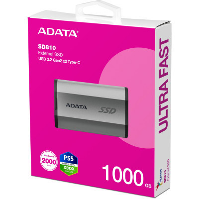 Накопитель SSD USB 3.2 2TB ADATA (SD810-2000G-CBK) Винница - изображение 6