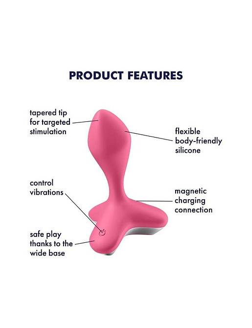 Анальна пробка з вібрацією Satisfyer Game Changer Pink Sex Aura Київ - фото 4