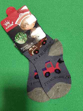 Шкарпетки для хлопчика блакитні - 21-26 розмір, по устілці 11-13см, 80% бавовна, 15% бамбук, 5% лайкра Київ