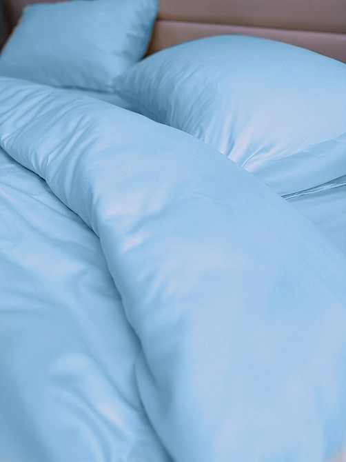 Комплект наволочок Ecotton 50х70 см із полісатину 2 шт блакитного кольору Коломия - фото 3