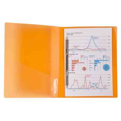 Папка-скоросшиватель Axent A4 700 мкм Прозрачная оранжевая (1304-25-A) Винница