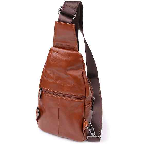 Мужская сумка через плечо из натуральной кожи Vintage 23049 Рыжий Киев