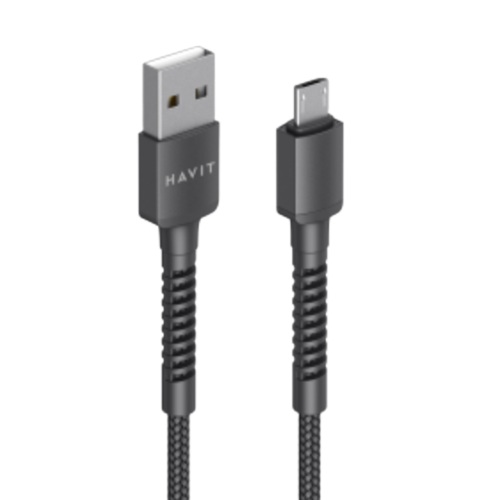 Кабель USB MicroUSB Havit HV-CB6195 2,1А 1м чорний Житомир - изображение 1
