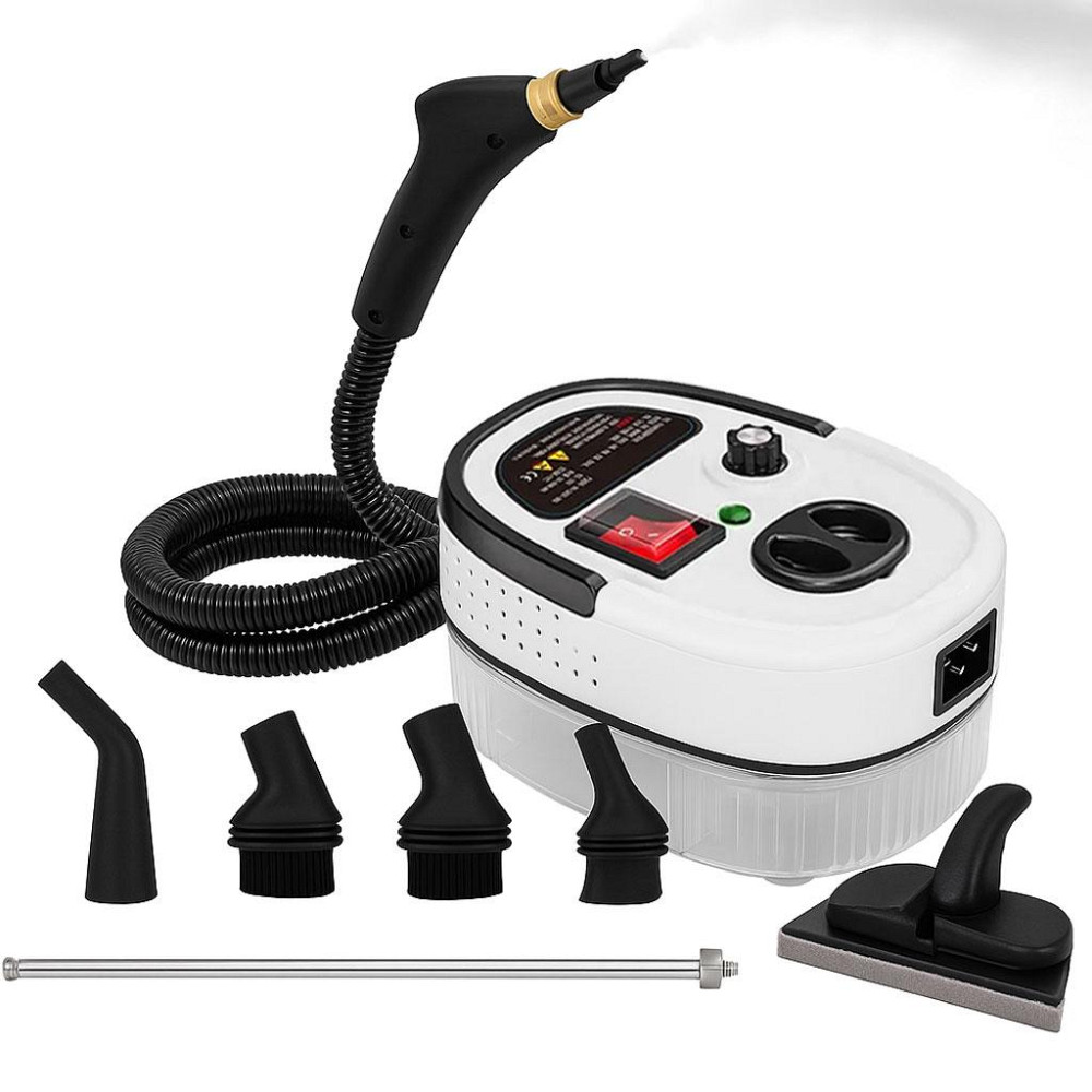 Портативний пароочисник для дому, 2500 Вт, 1,2 л + 8 насадок / Парогенератор для прибирання / Паровий очищувач Київ - фото 1