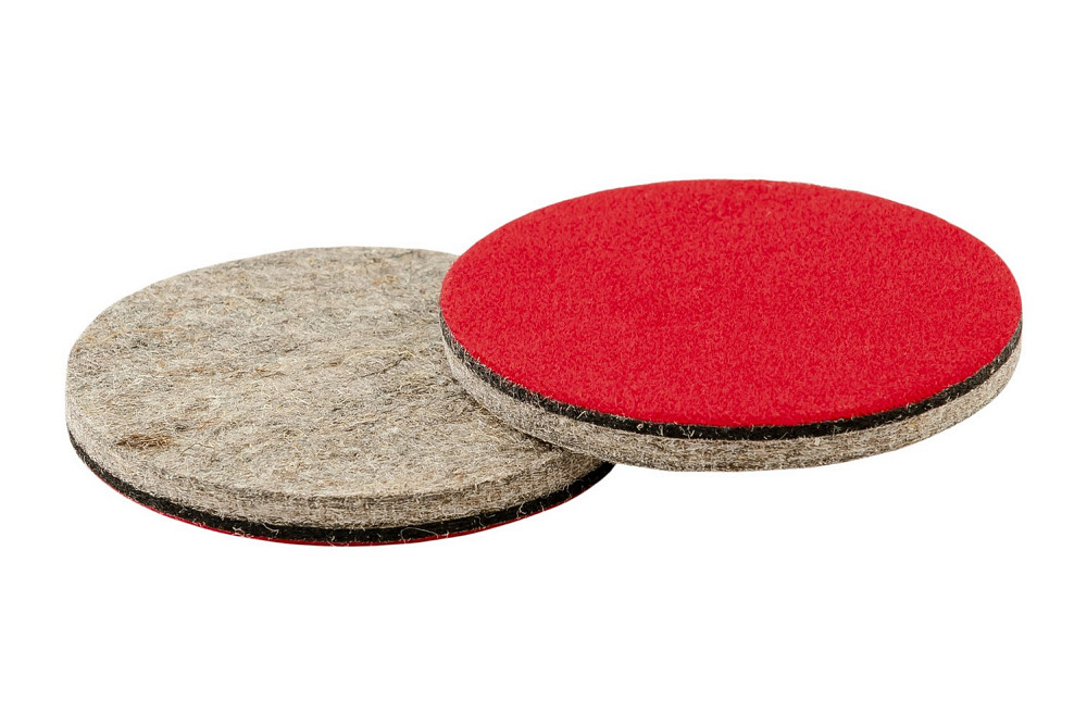 Круг полірувальний MASTERTOOL на липучці з натуральної повсті жорсткий вологостійкий 6 мм Ø 100 мм набір 5 шт 08-9610 Коломыя - изображение 3