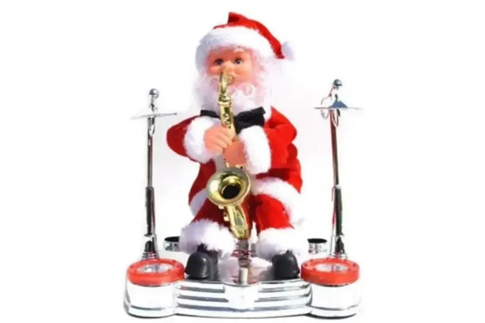 Интерактивная игрушка "Санта-Клаус с саксофоном и барабанами" Коломыя - изображение 3