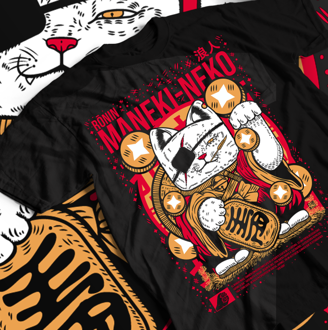 Футболка для хлопчика з аніме принтом Джапанесе Ладй Лукк Манекі оверсайз (зріст від 165 до 180) Чорний AnimeJ0749m Дніпро - фото 1