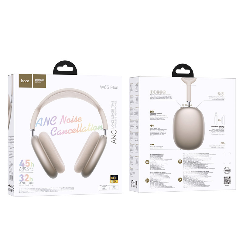 Беспроводные накладные наушники HOCO W65 Plus Happy ANC BT headphones Star Color Одесса - изображение 2