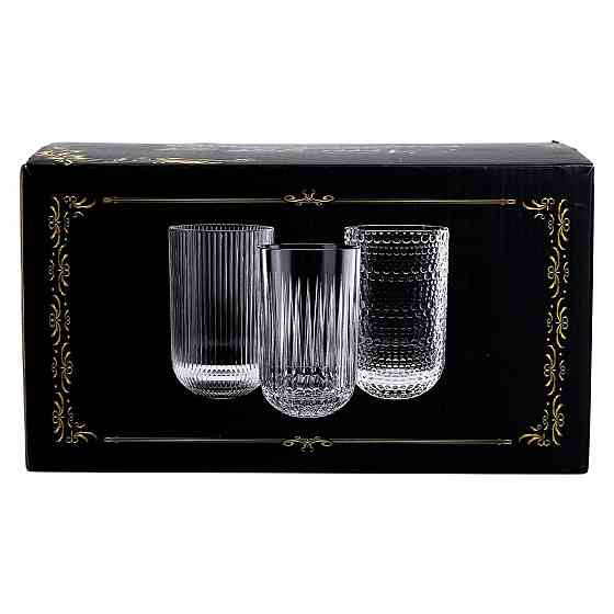 Набор стаканов из толстого стекла 6 шт стеклянные стаканы 500 мл для холодных напитков HP-YH-37 Киев