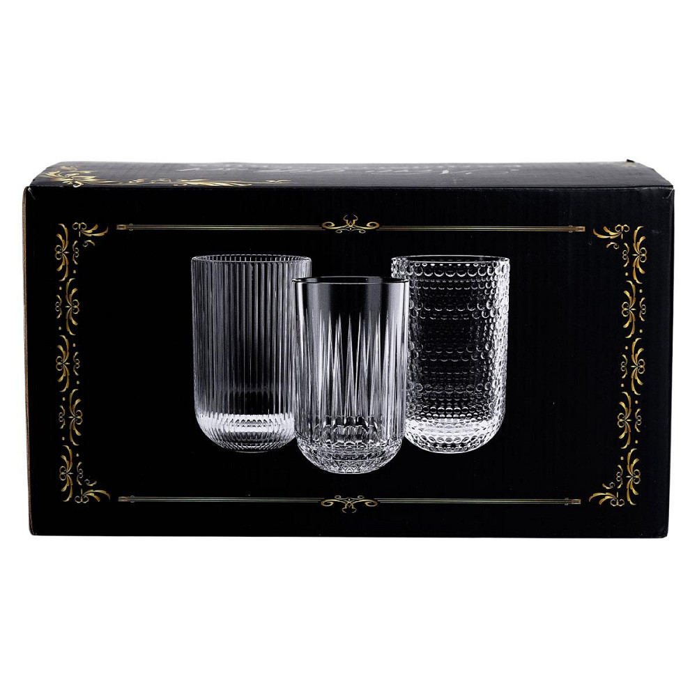 Набор стаканов из толстого стекла 6 шт стеклянные стаканы 500 мл для холодных напитков HP-YH-37 Киев - изображение 5