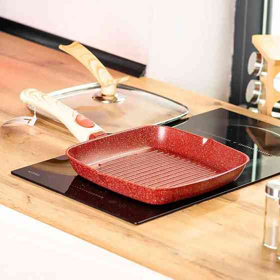 Сковорода-гриль 24 см з кришкою Square Red Київ