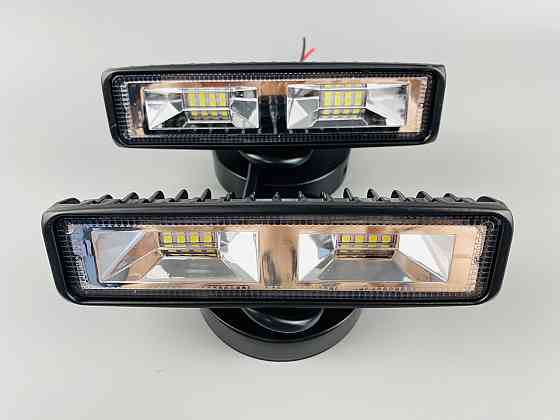 Фара LED прямокутна 18W, 8 led chip, широкий промінь, 10/30V 6000K Мукачево