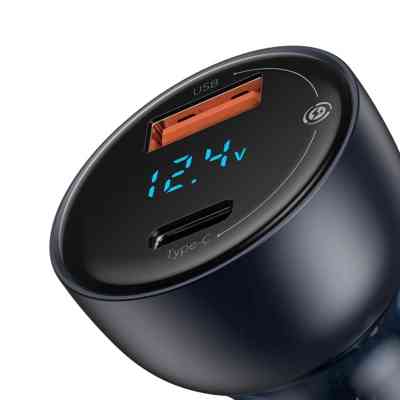 Зарядний пристрій Baseus USB + USB-C QC3.0 65W Particular Digital Display gray (CCKX-C0G) Вінниця