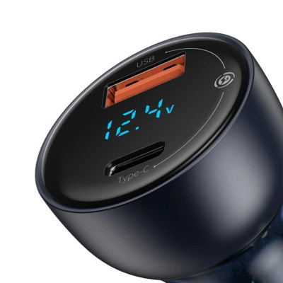 Зарядное устройство Baseus USB + USB-C QC3.0 65W Particular Digital Display gray (CCKX-C0G) Винница - изображение 4