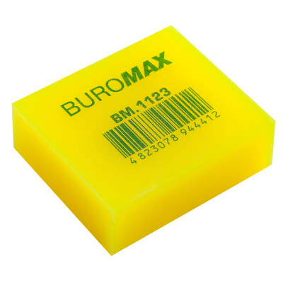 Ластик Buromax NEON, прямоугольная 40x35x14 мм, мягкий пластик, ассорти цветов (BM.1123) Винница - изображение 2