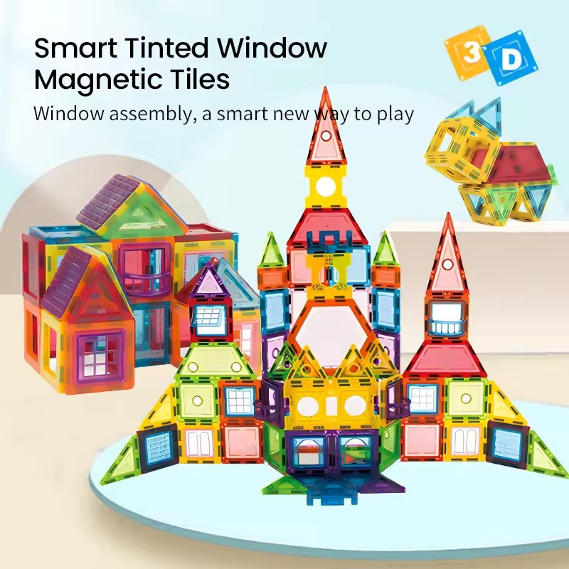 Конструктор магнитный разноцветный детский на 130 деталей Киев - изображение 2