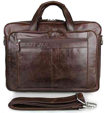 Сумка мужская Vintage 14371 для ноутбука 17 дюймов Коричневая Киев