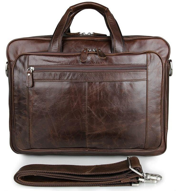 Сумка мужская Vintage 14371 для ноутбука 17 дюймов Коричневая Киев - изображение 2