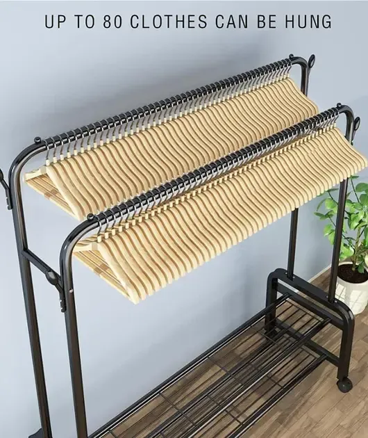 Стойка-вешалка для одежды и обуви двойная Multipurpose Hanger 96х44х162см Коломия - фото 5