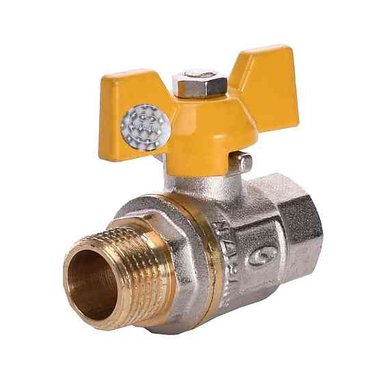 Кран шаровый прямой SOLOMON 1/2″ НВ ЖБ PN40 B1008 (000001321) Киев