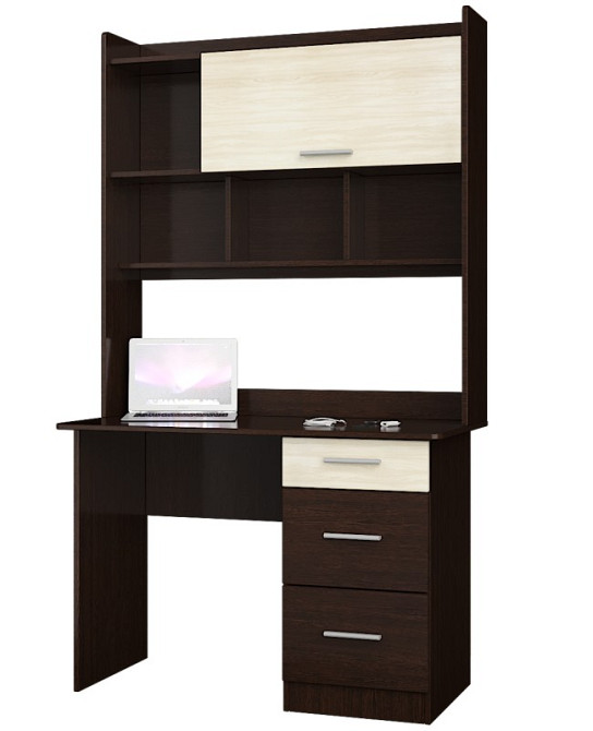 Стіл з надбудовою Еверест Школяр-4 венге + дуб молочний (DTM-2177) Львів - фото 1