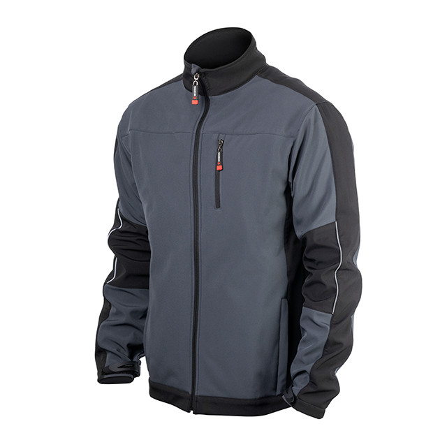 Куртка SOFTSHELL темно-сіро/чорна, тришарова, стрейч 300 GSM 100D, водо-/вітрозахист, 96% поліестер / 4% еластан, 3 кишені, S Львів - фото 1