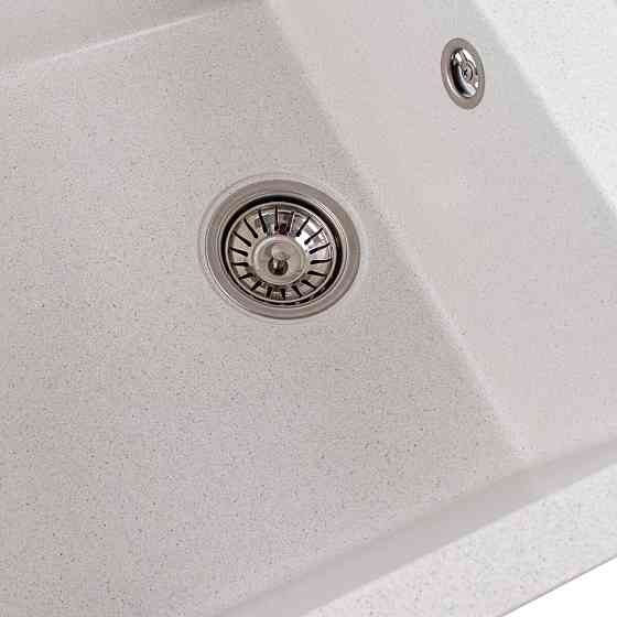 Гранітна мийка для кухні VALESO SELENA 7950 матова Біла в крапку Коломыя