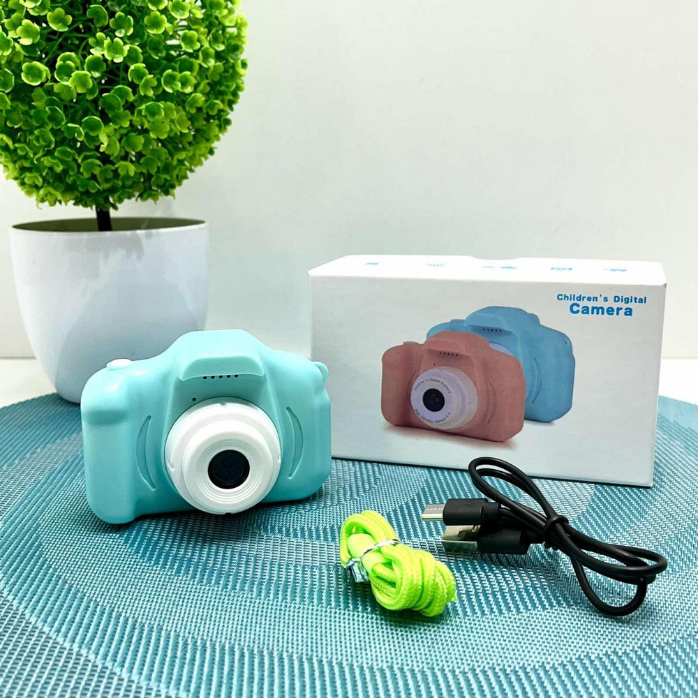 Фотоапарат дитячий відео фото ігри прослуховування музики підтримує microSD Бірюзовий (C 48359) Чернігів - фото 1