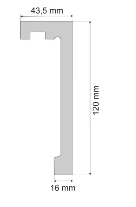 Плинтус под покраску из дюрополимера Элегант LK-03( КАРНИЗ) 2.44м.п. 120х43.5 Днепр - изображение 2