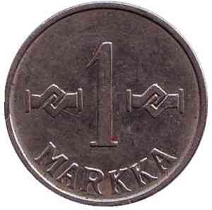 Монета 1 марка. 1956,59 рік, Фінляндія. (БЖ) Полтава
