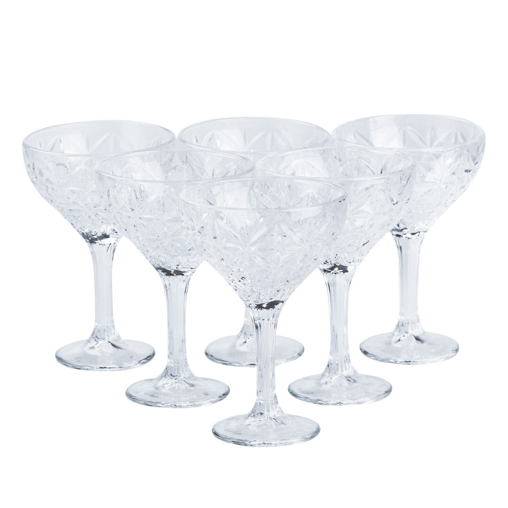 Набір креманок для мартіні 6 шт по 290 мл на високій ніжці HP519 Київ - фото 1