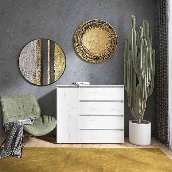 Комод Еверест КЛ-3 Лайт (телескопічні) 105х38х93 см Дуб Крафт білий (DTM-071076) Львів