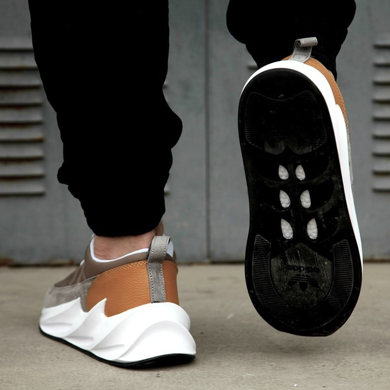 Термо Кросівки Adidas $harks Сірі Чоловічі Адідас Бежеві Акули Єврозима (розміри: 41,42,43,44,45) Відео Огляд Дніпро - фото 3