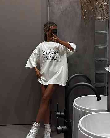 Футболка женская с принтом  46 Белая 2664084039 Днепр