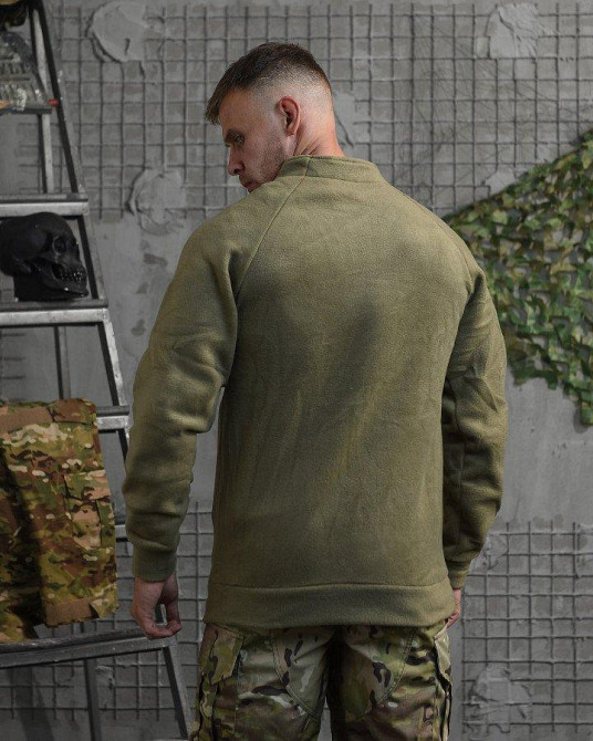 Флиска теплая солдат ЗСУ крест герб хаки мужская Одесса - изображение 4