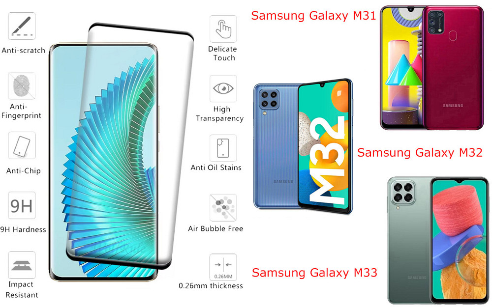Захисне скло HyperGlass Pro для Samsung Galaxy M31, Galaxy M32, Galaxy M33 – максимальна чутливість та захист Київ - фото 2