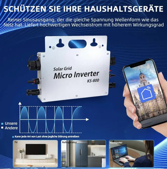 Сонячний інвертор Solar Grid KS-800 Луцк - изображение 3