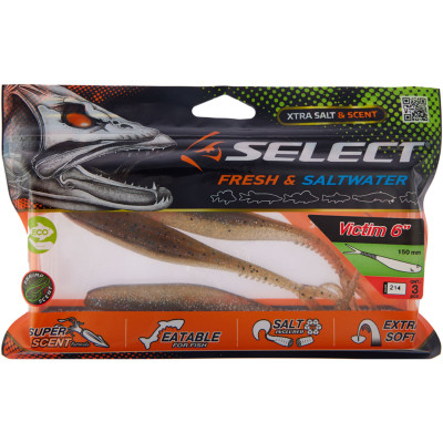 Силикон рыболовный Select Victim V-Tail 6" 214 (3 шт/уп) (1870.74.55) Винница - изображение 2