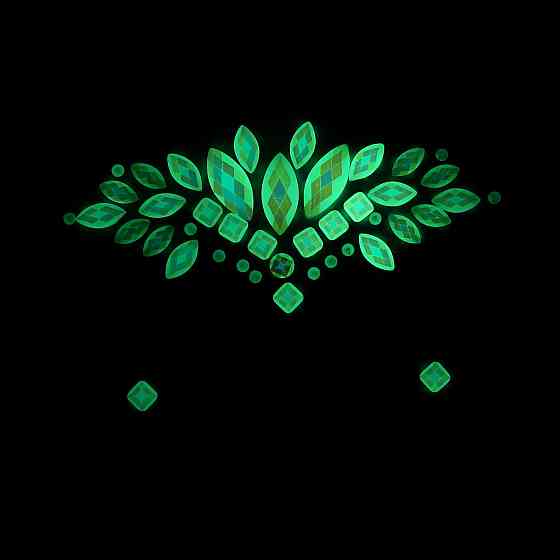 Стрази на обличчя люмінесцентні жіночі one size різнобарвний Київ