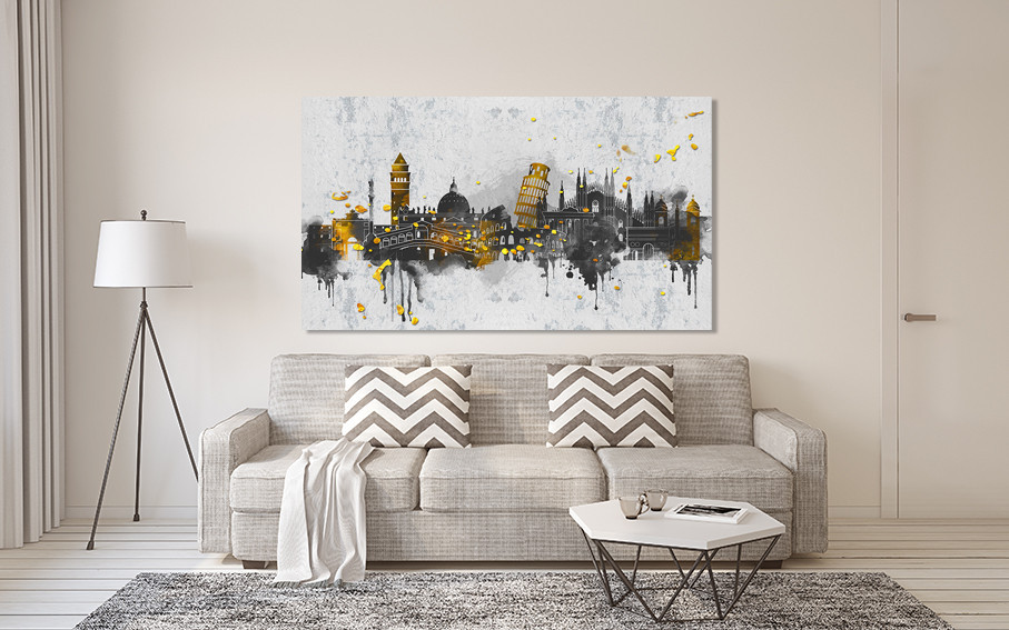 Картина холст в гостиную / спальню  Міста в абстракції   MLP_298 80x120 см Киев - изображение 2