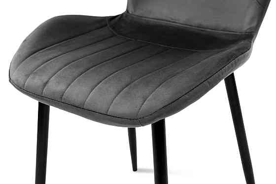 Стілець Леон чорний/велюр попелястий Киев