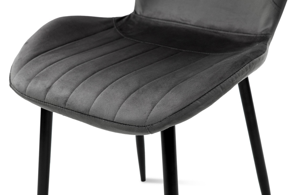 Стілець Леон чорний/велюр попелястий Киев - изображение 6